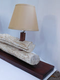 Driftwood Look Double-Light Console Lamp