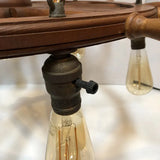 Vintage Mid 20th Century Ship Wheel Chandelier