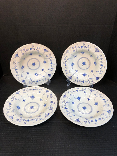 Churchill China Finlandia 9-Inch Rimmed Soup Bowls Set of 4