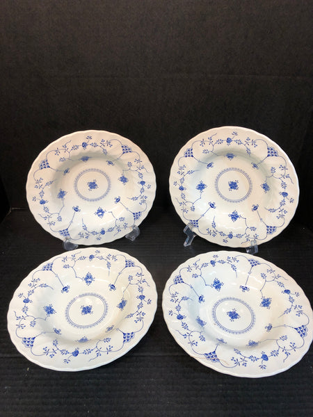 Churchill China Finlandia 9-Inch Rimmed Soup Bowls Set of 4