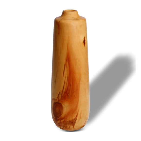 Tall Tapering Wood Vase