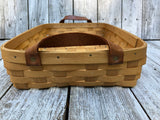 Peterboro Basket with Leather Handles
