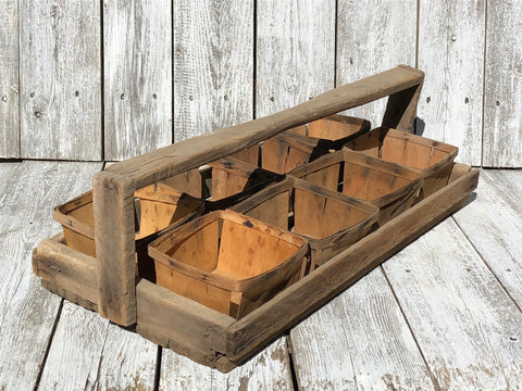 Vintage Berry Baskets with Tote