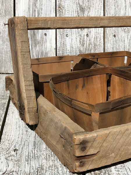 Vintage Berry Baskets with Tote