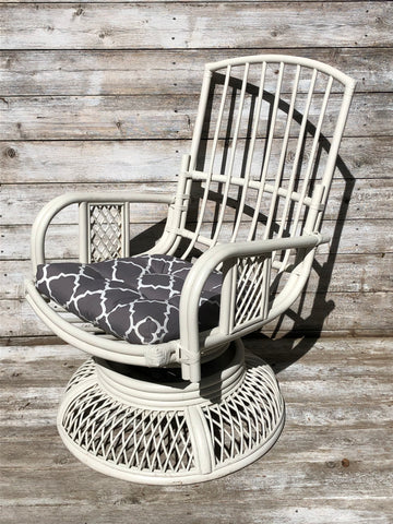 Rattan Swivel Rocking Chair