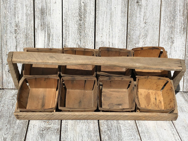 Vintage Berry Baskets with Tote
