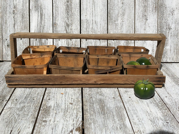 Vintage Berry Baskets with Tote