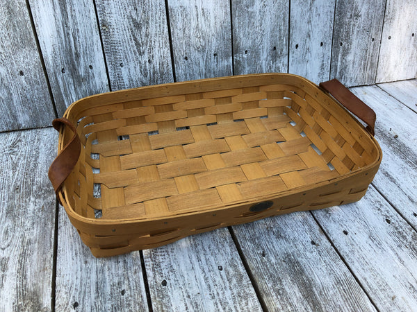 Peterboro Basket with Leather Handles