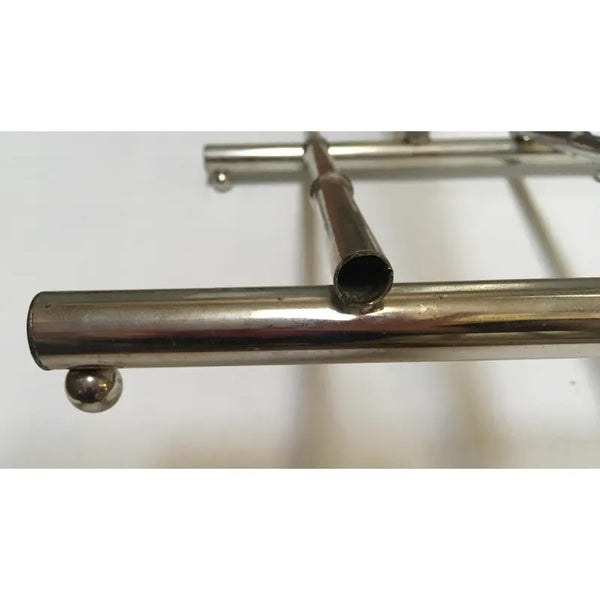 Mid 20th Century Mid-Century Modern Hollywood Regency Faux Bamboo Chrome Valet