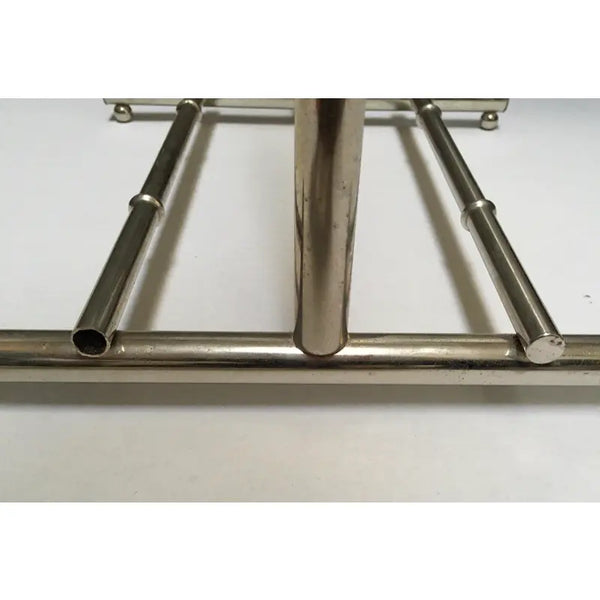 Mid 20th Century Mid-Century Modern Hollywood Regency Faux Bamboo Chrome Valet