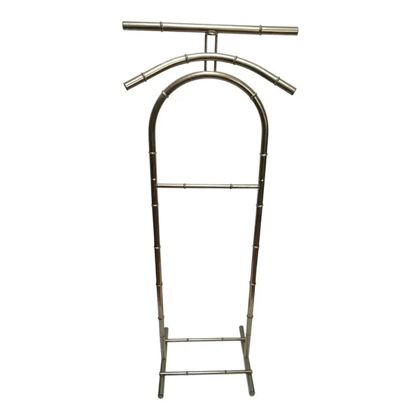 Mid 20th Century Mid-Century Modern Hollywood Regency Faux Bamboo Chrome Valet