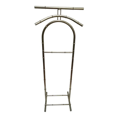 Mid 20th Century Mid-Century Modern Hollywood Regency Faux Bamboo Chrome Valet