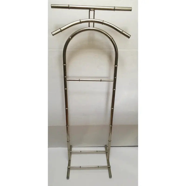 Mid 20th Century Mid-Century Modern Hollywood Regency Faux Bamboo Chrome Valet