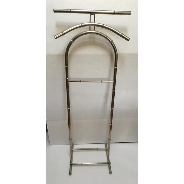 Mid 20th Century Mid-Century Modern Hollywood Regency Faux Bamboo Chrome Valet