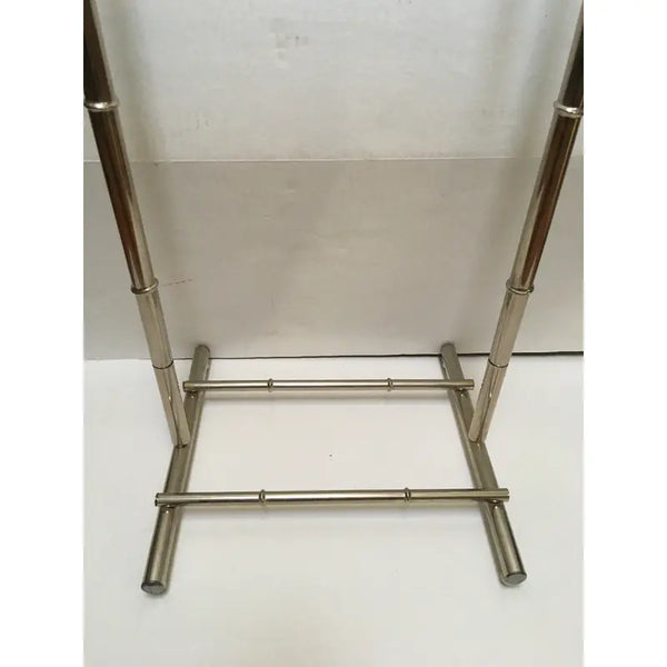 Mid 20th Century Mid-Century Modern Hollywood Regency Faux Bamboo Chrome Valet