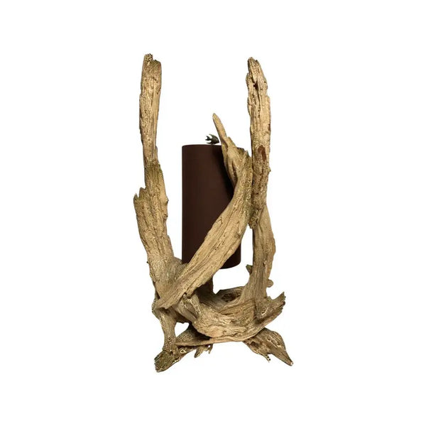 Vintage 1950's Mid Century Gesso Driftwood Lamp