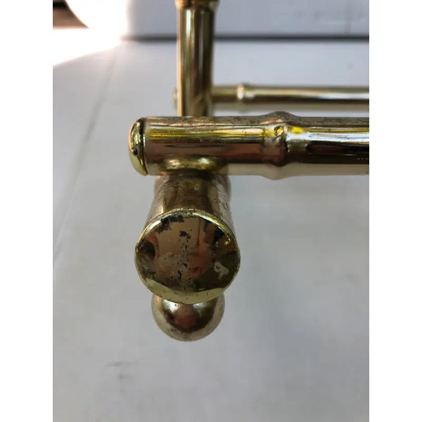 Vintage Faux Bamboo Brass Finish Valet