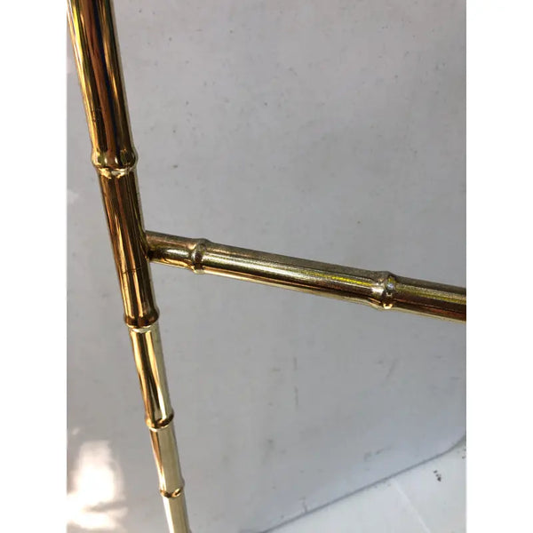 Vintage Faux Bamboo Brass Finish Valet