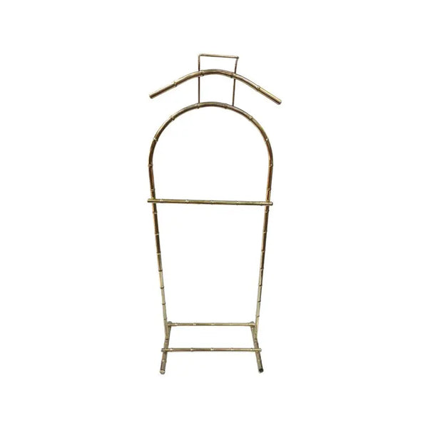 Vintage Faux Bamboo Brass Finish Valet