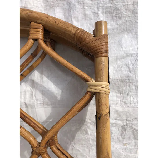 Vintage Rattan Folding Room Divider